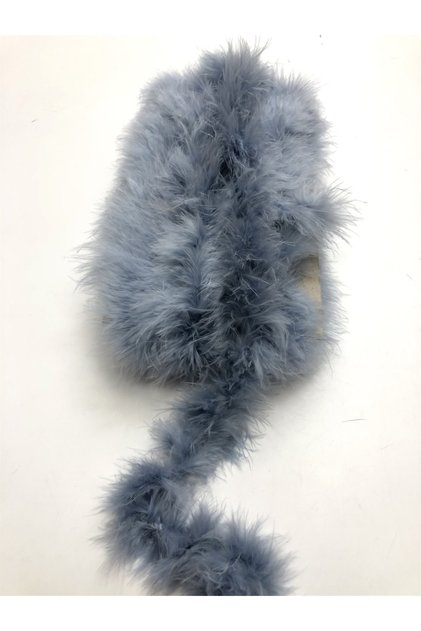 Gray Thin Feather Decorative Strip