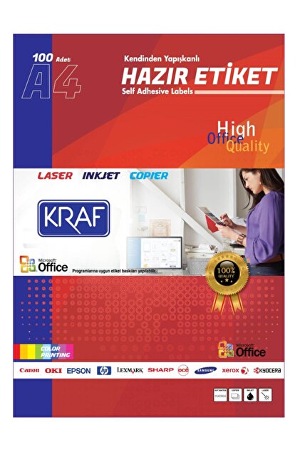 KRAF Laser Etİket Kf-2000 210 X 297 Mm 1 Adet - Fiyatı, Yorumları