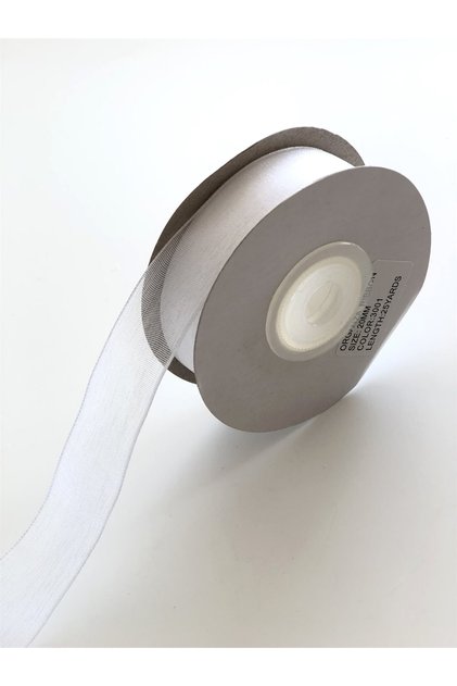 White Organized Ribbon 2 cm Org-1023 – Special Design, Accessory, Quality Production, Eye-Catching Style – De