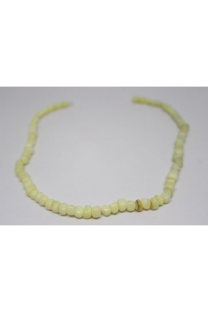 Mother of Pearl Stone Necklace 7 Mm Amber with Clip