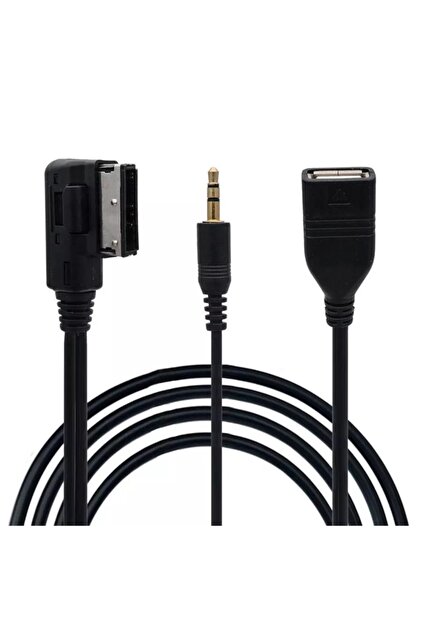 Autoline Audi Mmı Uyumlu Aux Kablo/ Usb Şarj Kablosu 150cm A4-a5