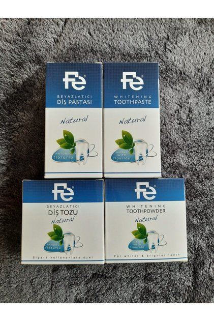 Natural Tooth Powder 50 Gr + Toothpaste 90 Gr (Set of 4)