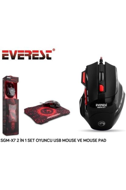 Everest Sgm-x7 Kablolu Oyun Mouse, Kırmızı - 2