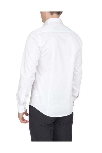 Avva Erkek Beyaz Düz Klasik Yaka Slim Fit Gömlek A91b2217 - 2