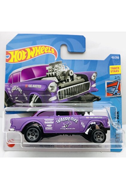 HOT WHEELS 55 Chevy Bel Air Gasser Mor 1:64 Ölçek Hotwheels Marka