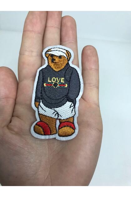 Love Themed Bear Embroidery Embroidery