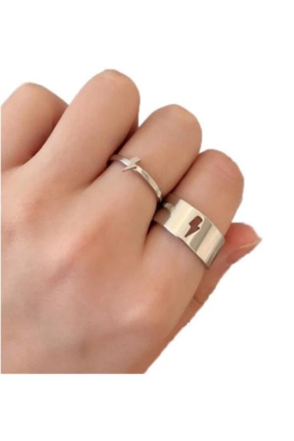 Double Adjustable Lightning Ring