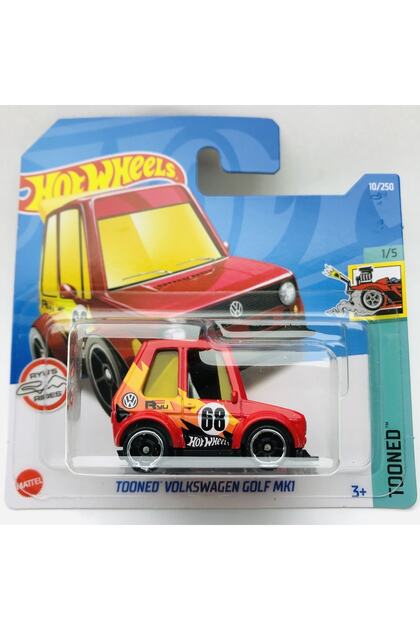 HOT WHEELS Volkswagen Golf Mk1 Tooned Red 1:64 Ölçek Hotwheels