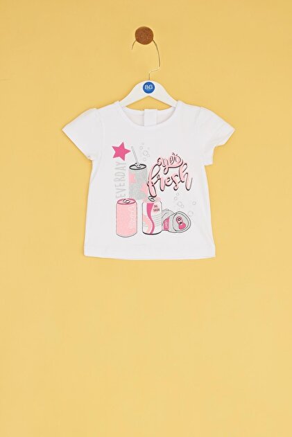 BG Baby Kız Bebek Beyaz T-shirt - 1
