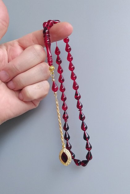7x11 Mm Fire Amber Prayer Beads Yellow Tasseled Fire Amber Prayer Beads