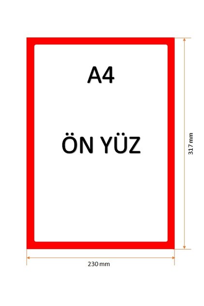 A4 Short Edge Open Magnet Red Magnet Frame (Pack of 10)