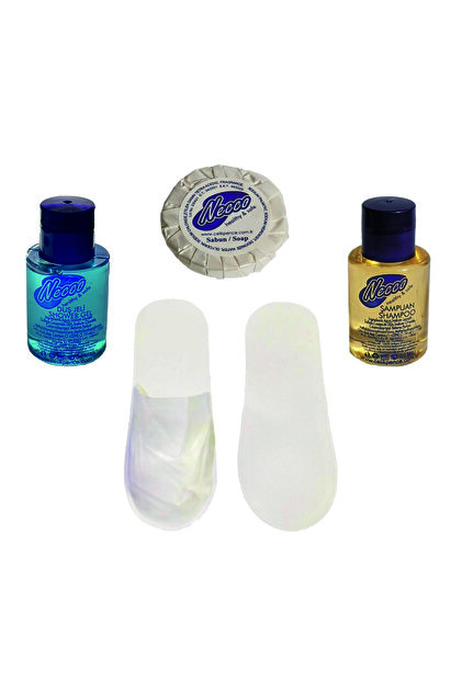 MARINE'S SOAP EX & GEL EX セット Necco Otel Seti: 100 Lü Şampuan, Duş Jeli, Sabun Ve Terlik
