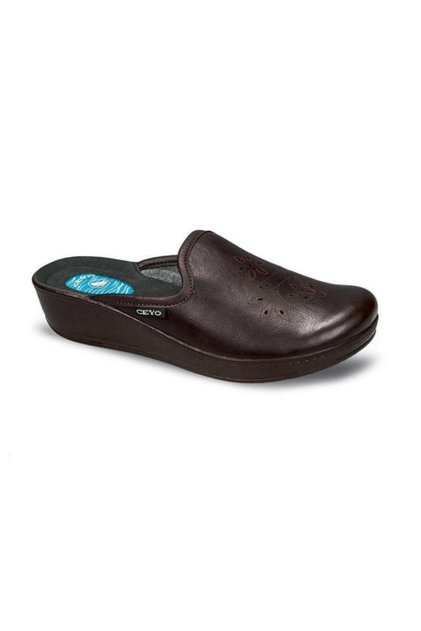 Women's Brown Orthopedic Indoor Slippers 9932-8 Zenne