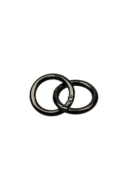 Spring Bag Ring Mechanized Ring 2.7 Cm - 10 Pieces Black