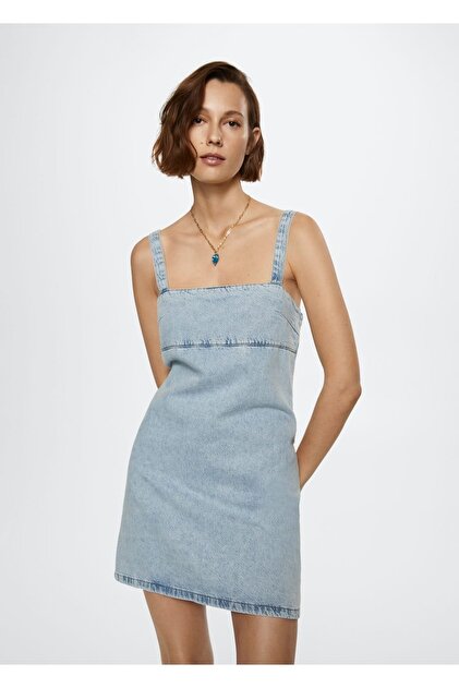 MANGO Lyocell Denim Dress- Trendyol MANGO Lyocell Denim Dress- Trendyol