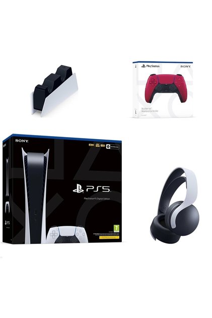Playstation 5 Digital Oyun Konsolu (eurasia ) + 2. Ps5 Kol + Şarj Istasyonu +ps5 Pulse Kulaklık