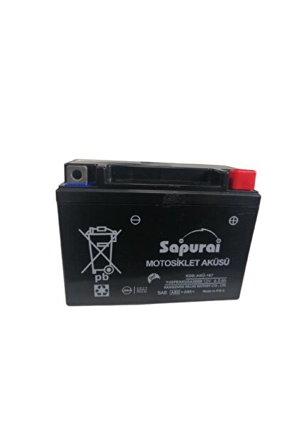 SAPURAI Motosiklet Akü 12 Volt 6.5 Amper Ytx6.5l-bs - Fiyatı
