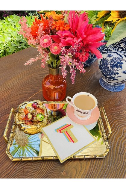 Rainbow T Letter Cocktail Napkin (1 Piece)