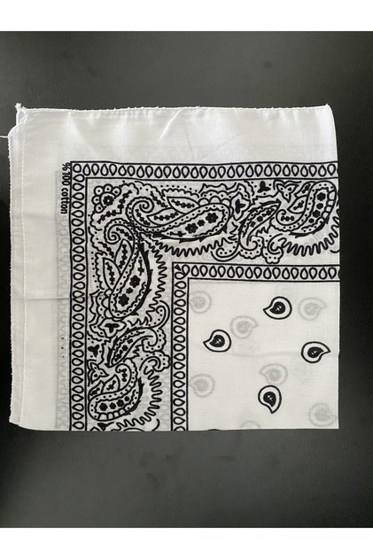 Ethnic Pattern Bandana White