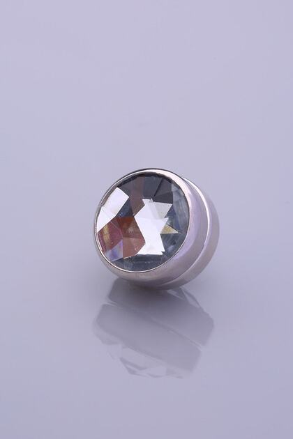 Ice Blue Silver Plated Scarf Magnet