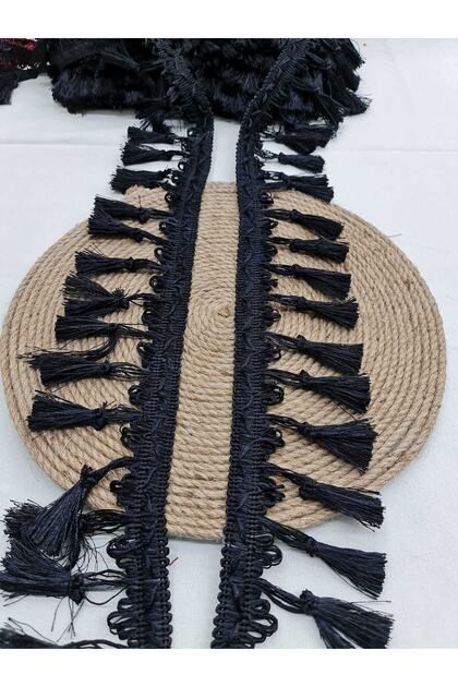 Strip Tassel Fringe Black 5 Meters