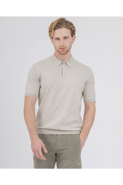 Men's Knitted Poloshirt C.wCotton