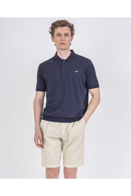 Men's Knitted Poloshirt C.wCotton