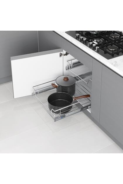 Starax Çekmece Sepeti Bağımsız Teleskopik Frenli 40cm Krom