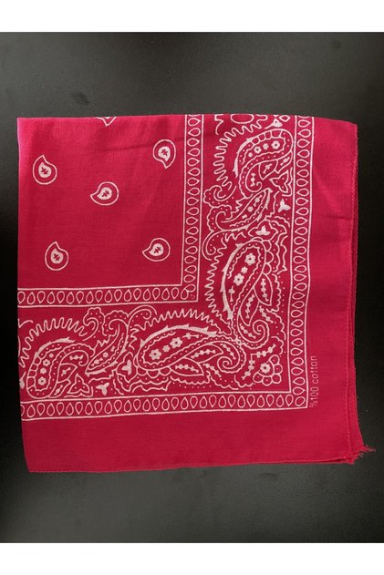 Ethnic Pattern Bandana Dark Pink