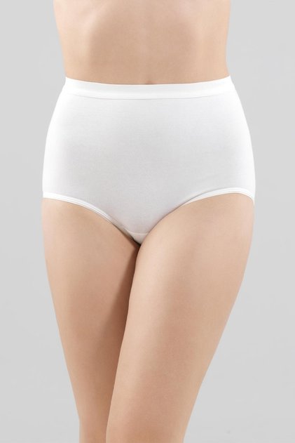 Essential Large Size High Waist Cream Women's Slip 1314