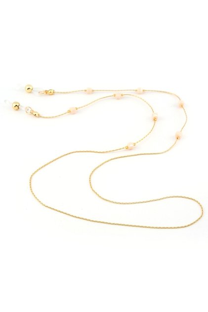Pearl Mini Stone Special Coated Italian Chain Glasses Strap Model 057