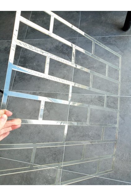 Tuğla Stencil Şablon Kalın Malzeme Rölyef Pasta Dekoratif Sıva ve Saten Alçıya Uygun 5mm