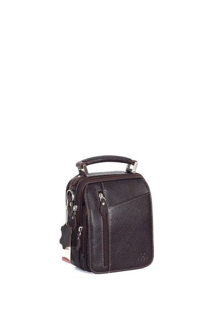 366 Genuine Leather Men's Hand and Shoulder Strap Bag Brown