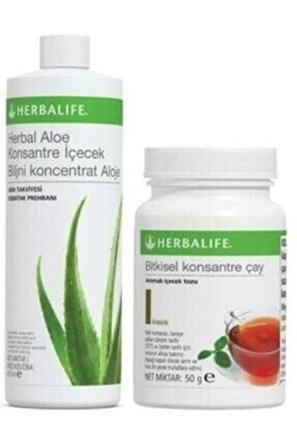 Herbalife Aloe Konsantre ecek Suyu ve Bitkisel Klasik ay 50 gr