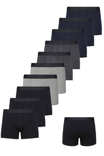 Men's Mixed Color 10 Pack Cotton Lycra Boxers