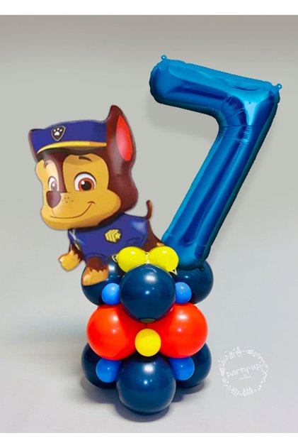 Blue Number Balloon Paw Patrol Characters Balloon Welcome Set Claw Gang