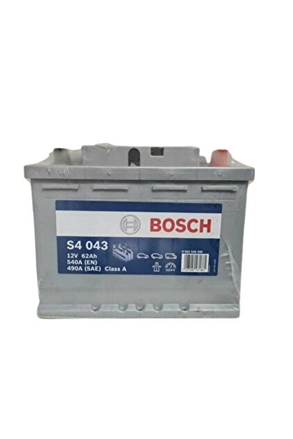 Bosch 12v 62 Ah S4 62 Ah (düz) Akü 60 Amper Akü 60-62 Uyumludur
