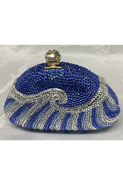 Janice Wright Metal Swaroski Taşlı Clutch Çanta