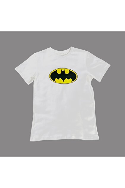 Genel Markalar Tshirt %100 Pamuklu Beyaz Kısa Kollu Çocuk Tshirt Basklı - 1