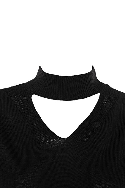 Trendyolmilla Siyah Choker Yaka Triko Kazak TWOAW20KZ0220 Fiyatı