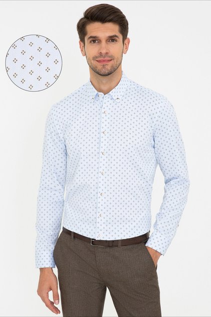 Acık Mavı Erkek Gömlek G021SZ004.000.1275786