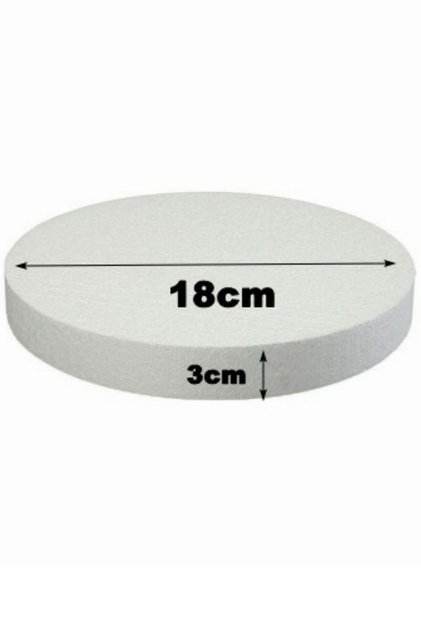 Styrofoam Foam Cake Mat Round (18x3 Cm)