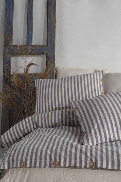Bluesky 100% Cotton Yarn Dyed Washed King Size Duvet Cover Set 240*220