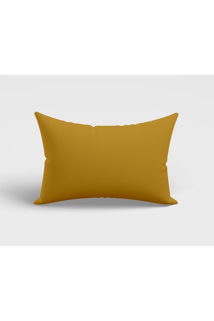 Rectangular Goldenrod Colored Double Sided Printed Suede Throw Pillow Cover
