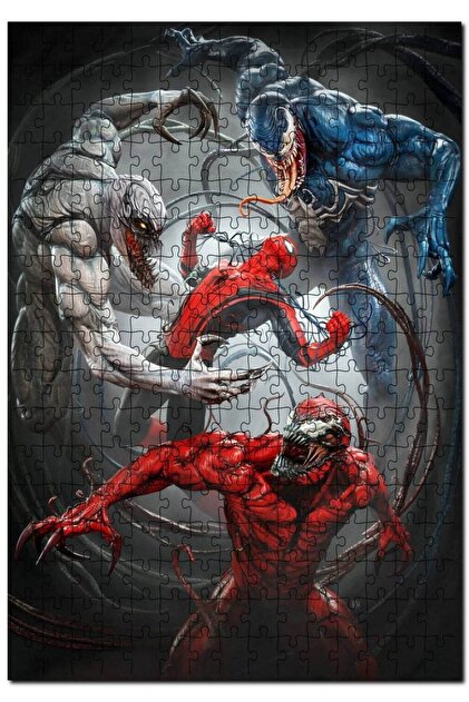 Cakapuzzle Station Venom Örümcek Adam Yaratık Süper Kahraman 1000