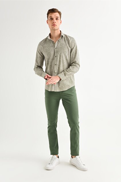Avva Erkek Yeşil 5 Cepli Basic Slim Fit Pantolon A01y3041 - 6