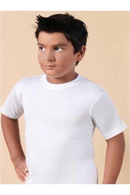Boys' Short Sleeve Combed Cotton Single Jersey Undershirt 6-Pack