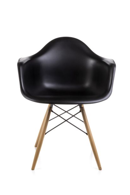Dorcia Home Kolçaklı Siyah Eames Sandalye - 4 Adet - Cafe Balkon Mutfak Sandalyesi - 3