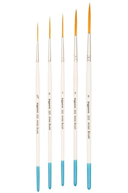222 Series Synthetic Bristle Line Brush No: 0