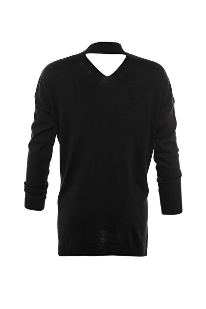 Trendyolmilla Siyah Choker Yaka Triko Kazak TWOAW20KZ0220 Fiyatı